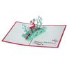 25-26 5pcs 3D Christmas Greeting Cards - Holiday Blessing Cards for Festive Season