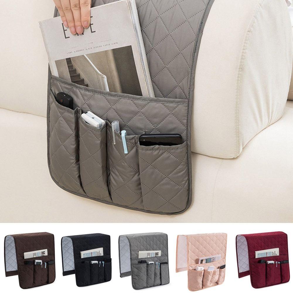 Non-Slip Sofa Armrest Organizer Large Capacity Couch Armchair Hanging Storage Bag  Cellphone