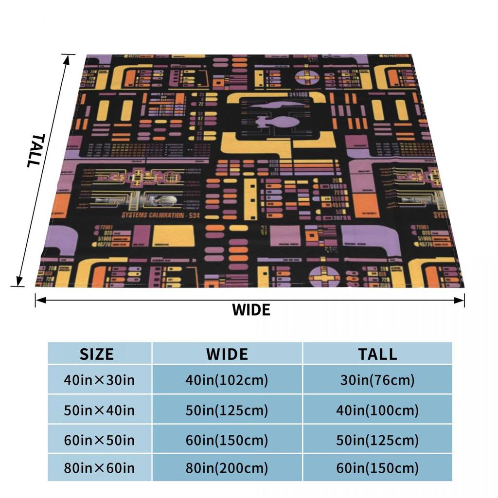 SciFi Computer Panel LCARS Repeating Pattern Personalized Travel An Ultra-Soft Micro Fleece Blanket