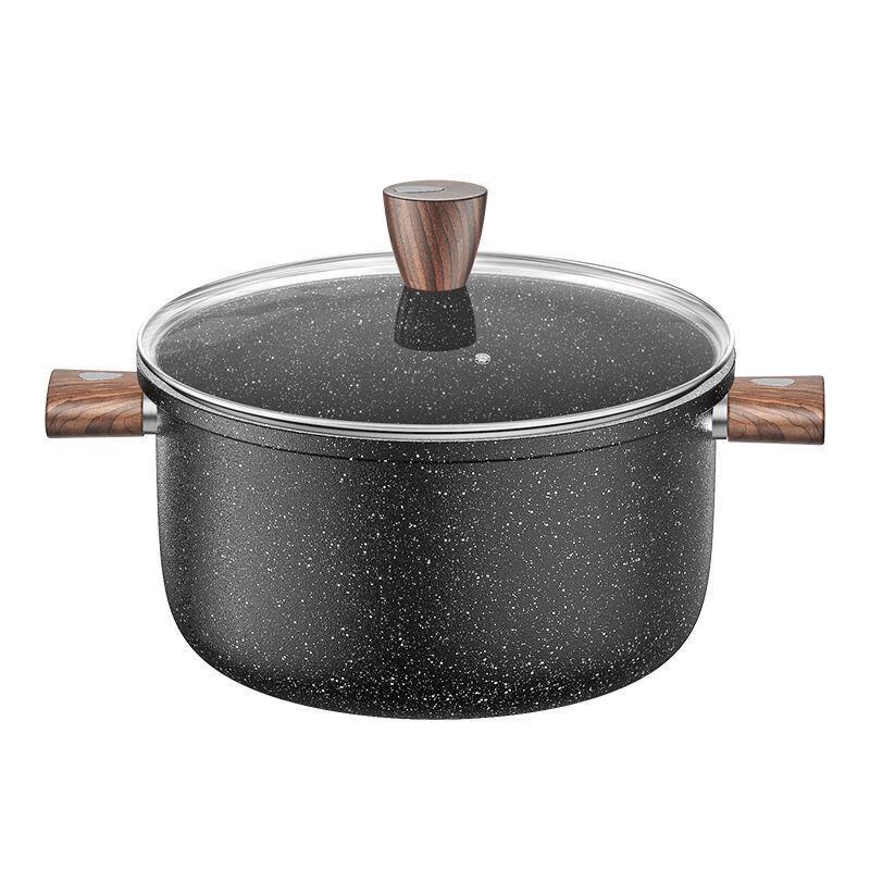 Zhishi 26CM Maifan Stone Non-Stick Soup Pot with Steamer & Ladle