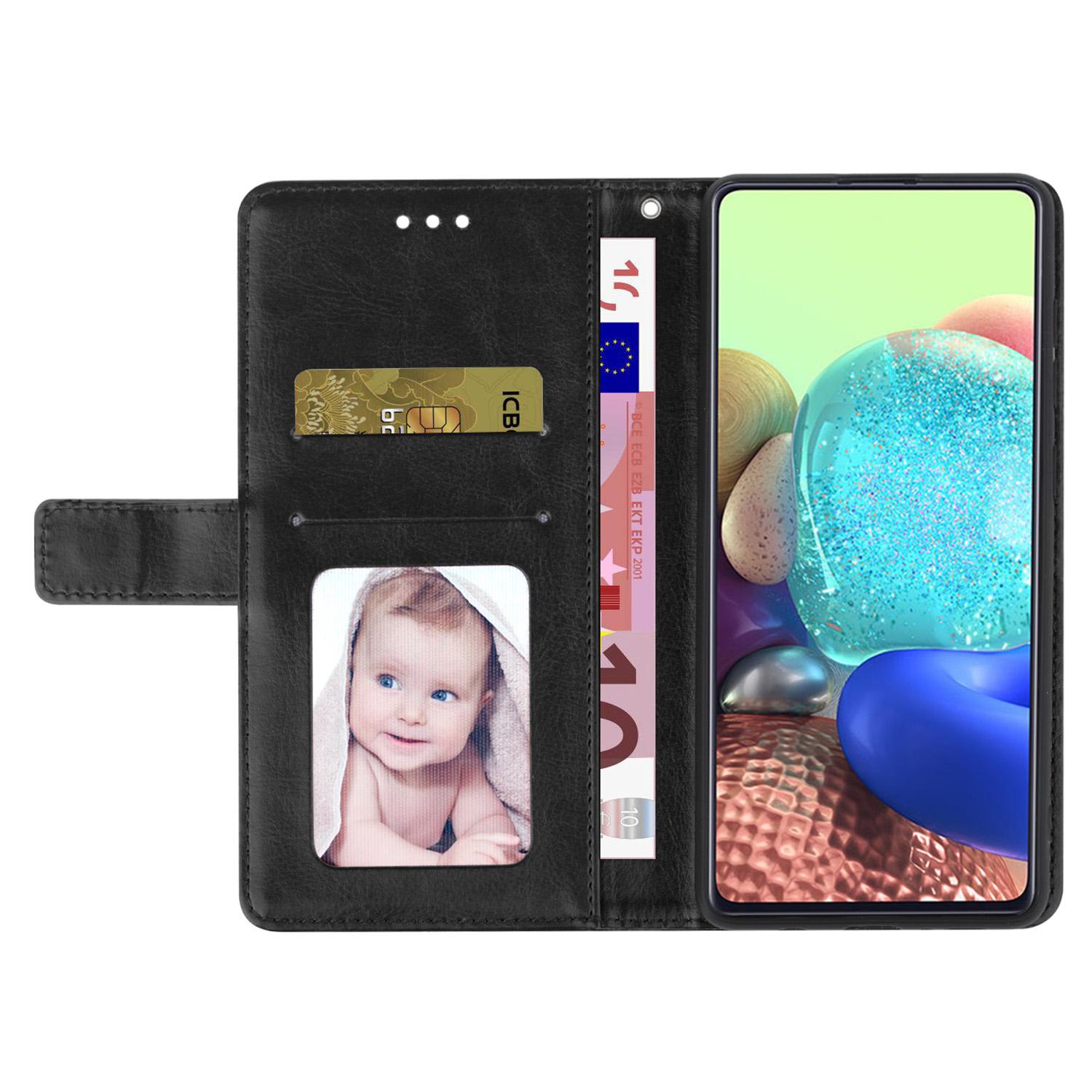 

HT01 For Samsung Galaxy Xcover7 Wallet Leather Case Protective Phone Cover Black