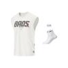 Li-Ning Basketball Series Letter Round Neck Breathable Versatile Sleeveless Vest Men Tops Off-White AVSV011-1