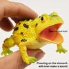 Yousheng Simulated Frog Model with Lifelike Sound Stress Relief Realistic Toad Squeeze Toy Toddlers Educational Animal Prank Toy Gag Gift
