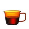 Colored Glass Coffee and Tea Cup with Saucer