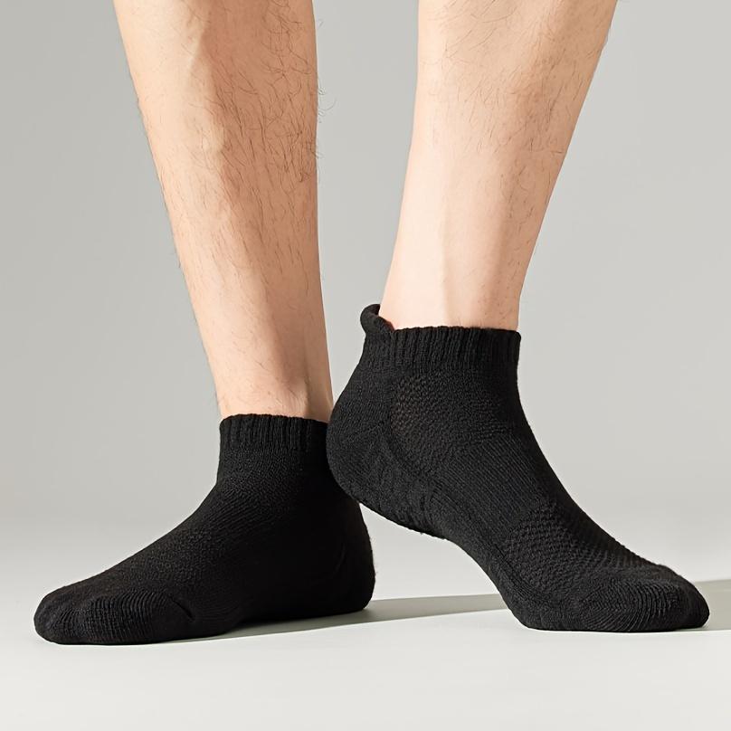 5 Pairs of Padded Spring and Summer Leisure Boat Socks for Men and Women Cotton Breathable Socks