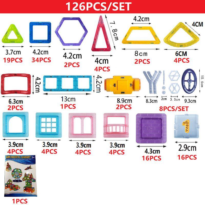 Multicolor Magnetic Building Blocks With Good Abrasion Resistance For Creative Kids