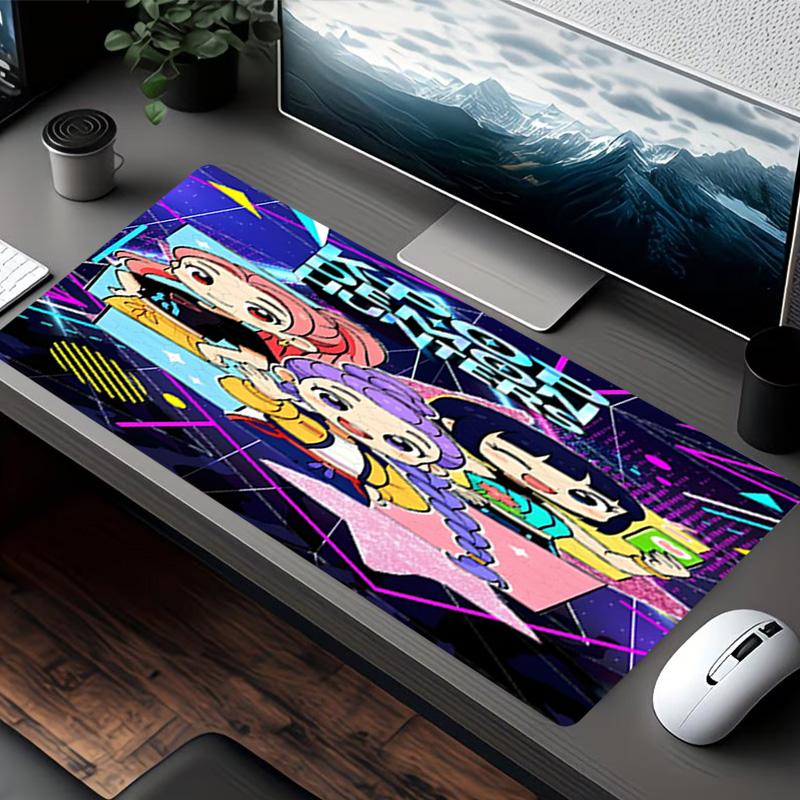 Tappetino Mouse con Stampa KPop Demon Hunters, per Tastiera, Laptop, PC, per Ufficio, Casa, Decorazione Scrivania, Regalo di Compleanno Perfetto per Giocatori