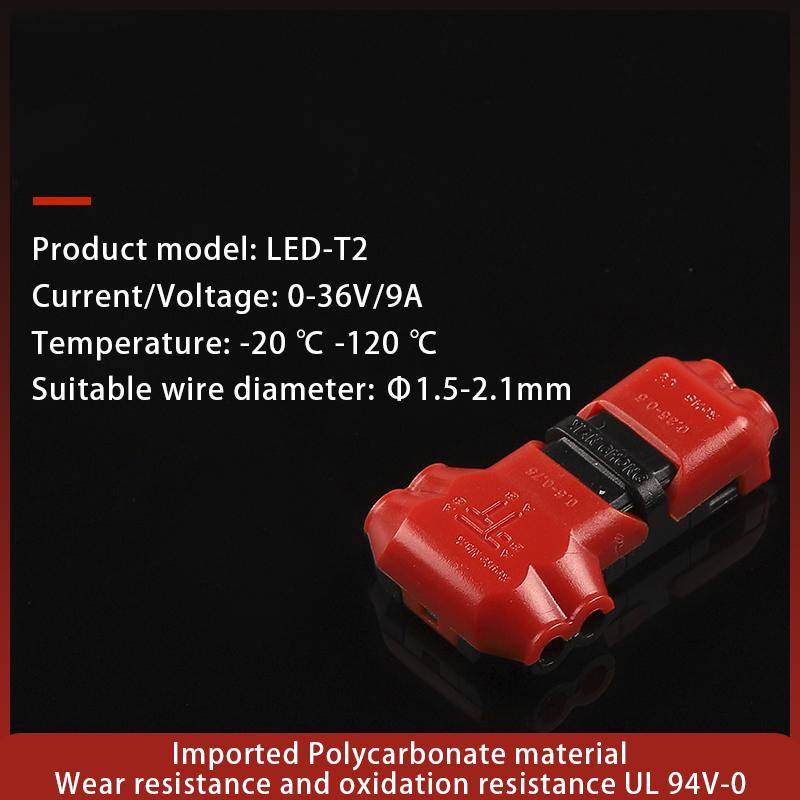 Mini Wire Cable Snap In Universal Compact Wire T Tap Quick Splice Wiring Connector Connections Joiners Auto Plug Accessories