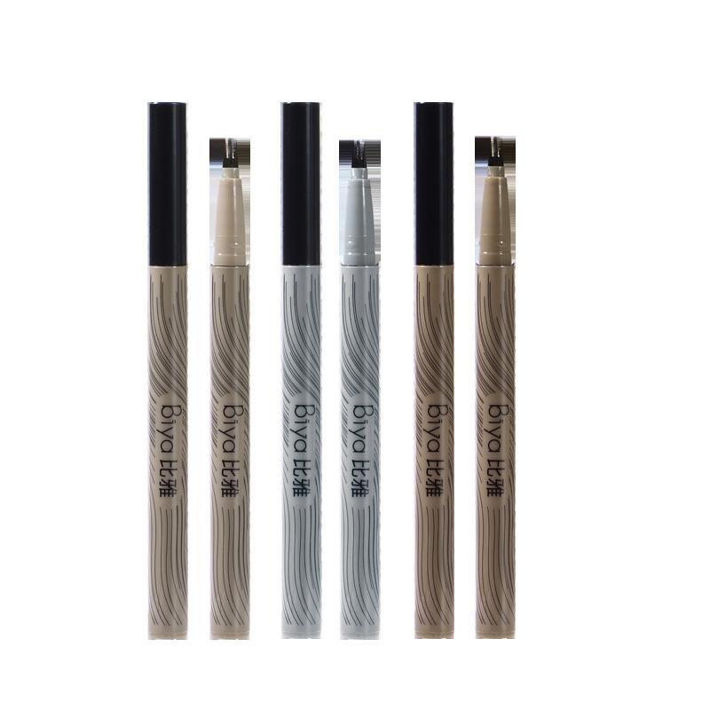 Lower Lash Eyebrow Pencil Three-claw Liquid Eyeliner Pen Waterproof and Sweat-proof Ultra-fine Quick-drying Split Eyebrow Pencil Lying Silkworm Pen