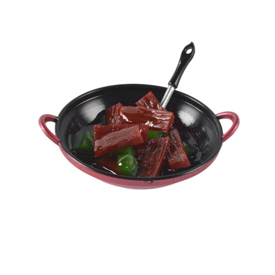 Exquisite High Simulation Clear Texture Simulated Fried Dish Pot Food Kitchen Cooking Toy Micro Landscape Accessory