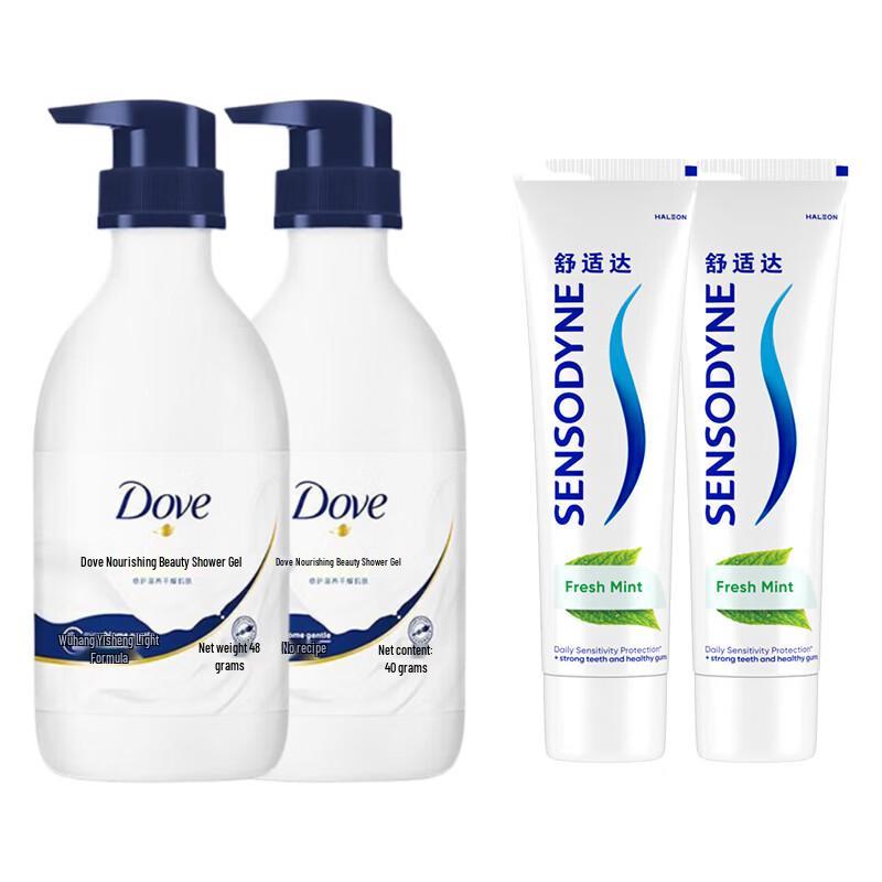 

Dove Nourishing Body Wash & Sensitive Toothpaste Bundle