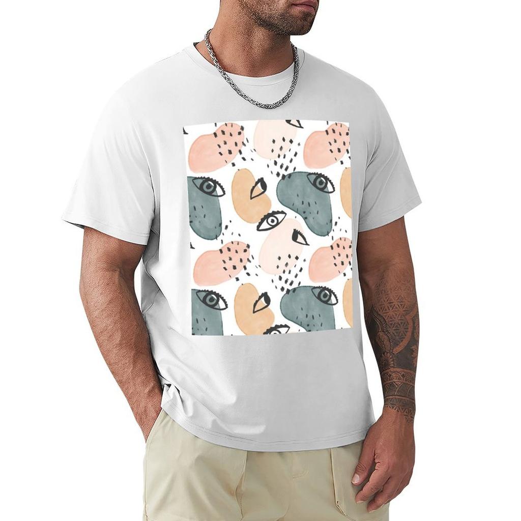 Painterly Eyes Pattern TShirt Louboutins man clothes Funny tshirts Tshirts for men cotton
