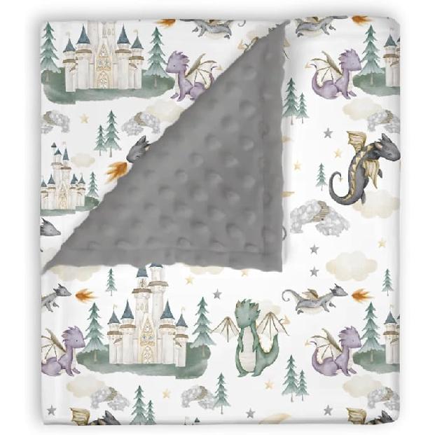 Mink Baby Boy Blanket Safari African Animal, Jungle Elephant Lion Giraffe Tiger Zebra Soft Double Layer Dotted Backing Receiving Blankets, Newborn 30x40 In