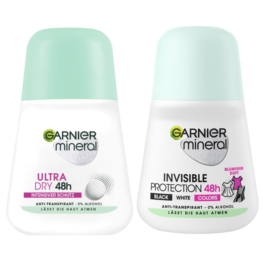Garnier Garnier Invisible Black White Color Deo Roll-on 50ml + Ultra Dry Deo Roll-on 50ml