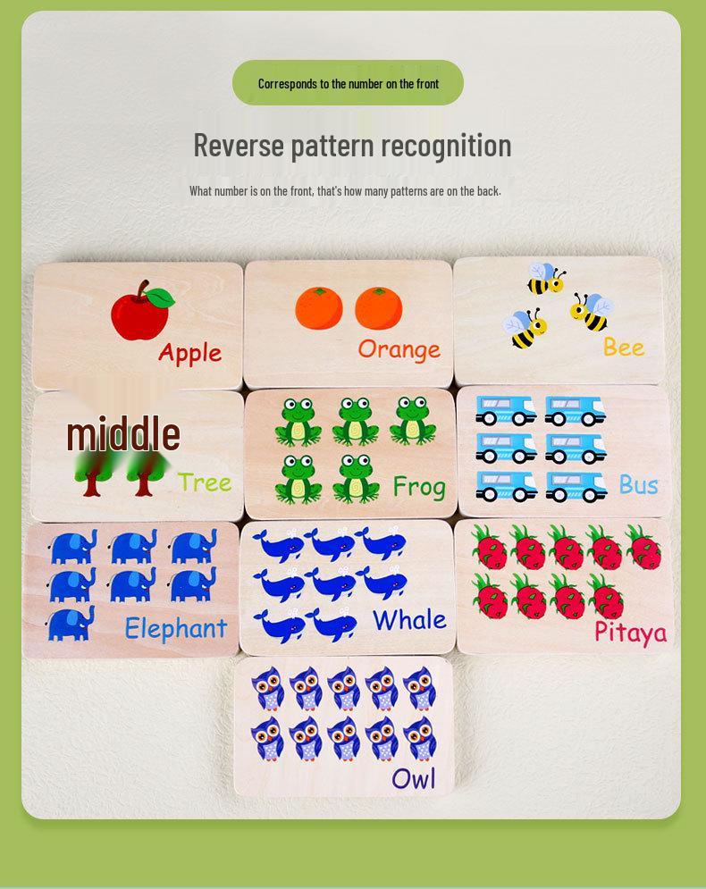 Montessori Number & Color Matching Board Game for Kindergarten - Enhances Fine Motor Skills & Early Education, 1-10 Cognitive Learning Toy