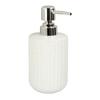 Liquid Soap Dispenser 400 Ml White Silver Ceramic with India Pump