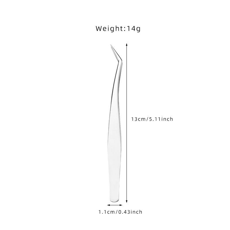 Gold Feather Eyelash Tweezers: Round Head for False Eyelashes, Long Gold Eagle Beak for Eyelash Artists.