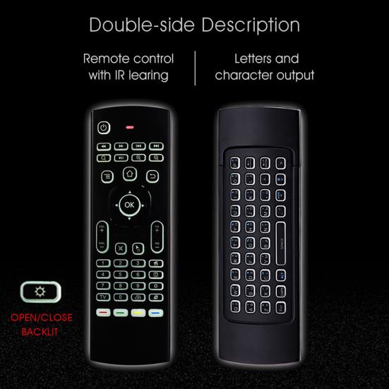 MX3 2.4G Wireless Remote Control Air Mouse Keyboard for X96 H96 Android TV Box