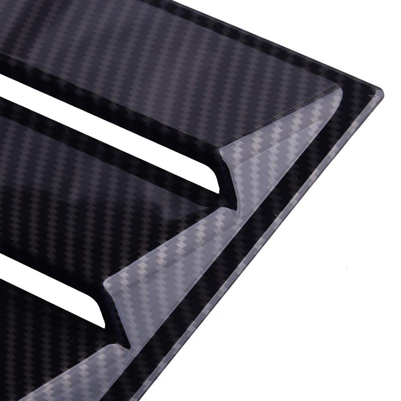 2pcs/Set Carbon Fiber Texture Side Window Louver Scoop Cover Vent Sun Shade fit for Dodge Charger 2011 2012 2013 2014 2015-