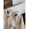Printed Cat Brushed Cotton Lazy Shirt Women's Loose Casual Autumn