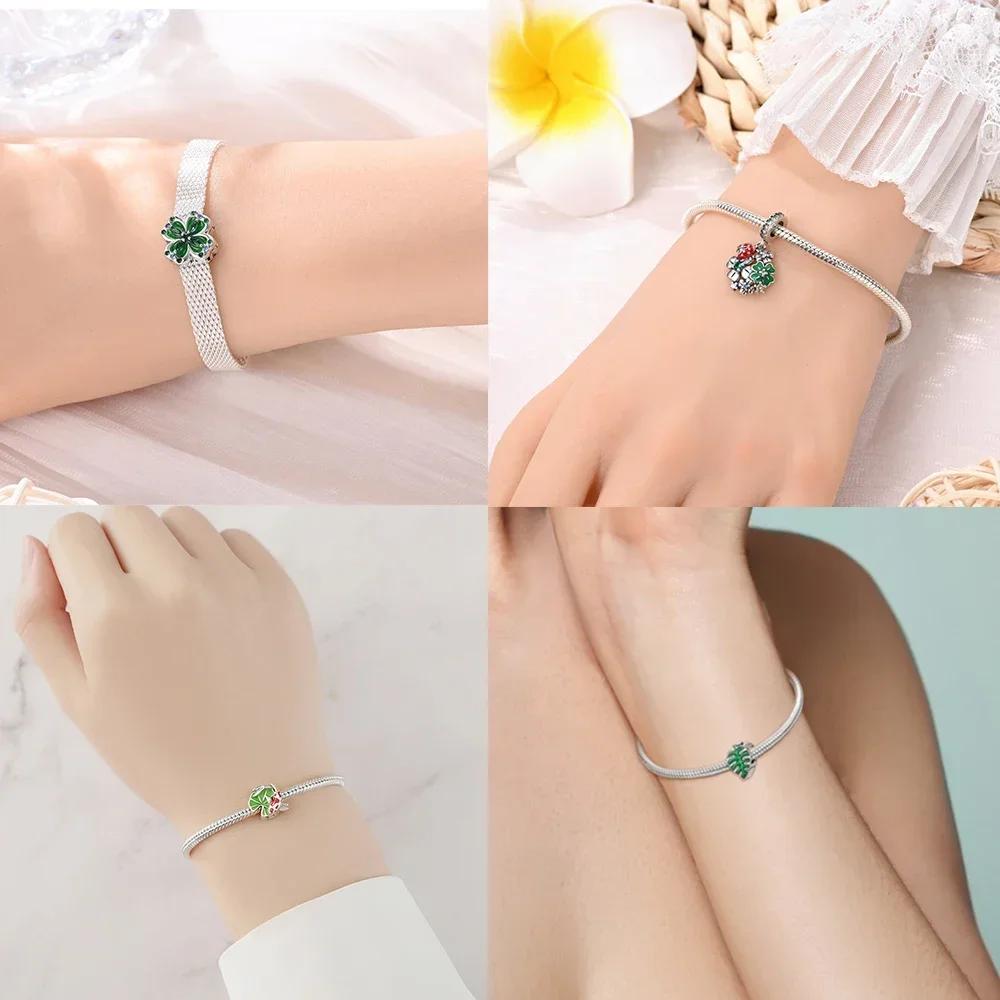 Serie Charmscoppergreen Ciondolo Foglia di Monstera Perline Originali per Braccialetti per Donne Creazione di Gioielli Regali