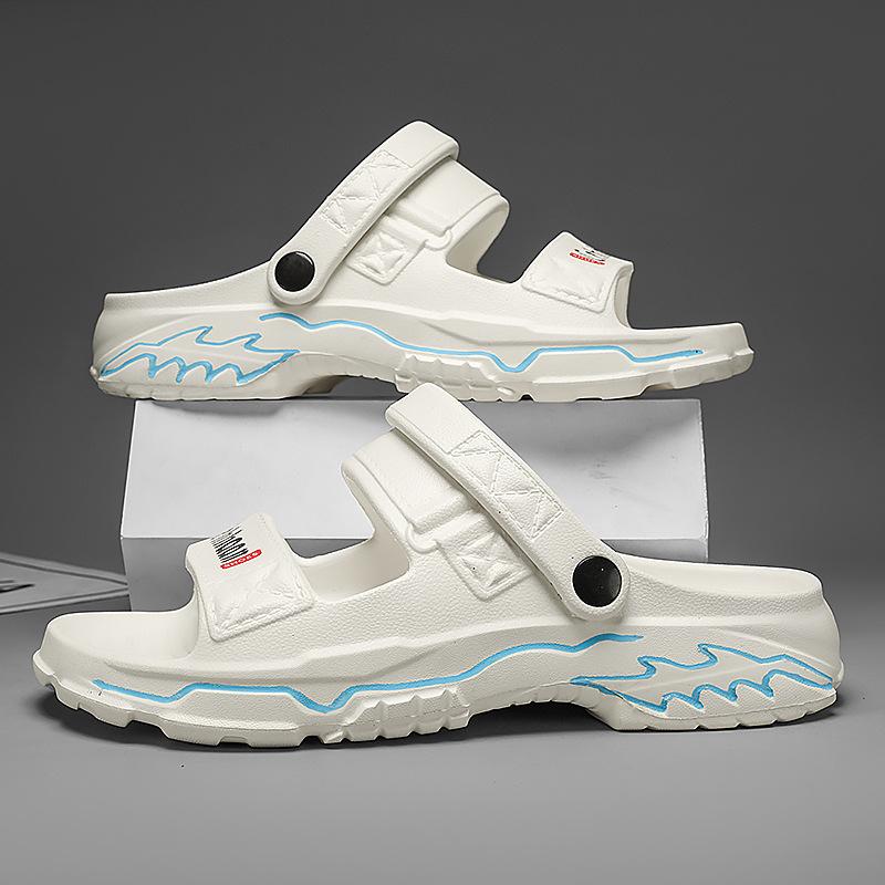 2025 été nouvelles sandales à la mode et polyvalentes personnalité plateforme deux façons de porter pantoufles à enfiler d'extérieur chaussures de plage antidérapantes