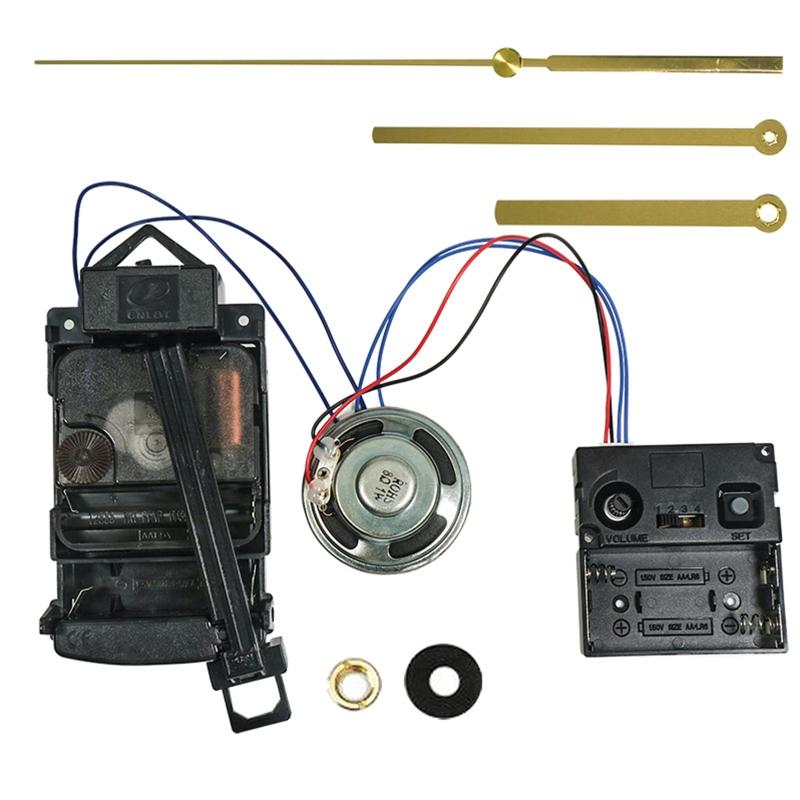 1 Set Wall Clock Movement Kit Watch Repair Set Vintage Clock DIY Quartz Mechanism Pointers Music Box 17mm Shaft