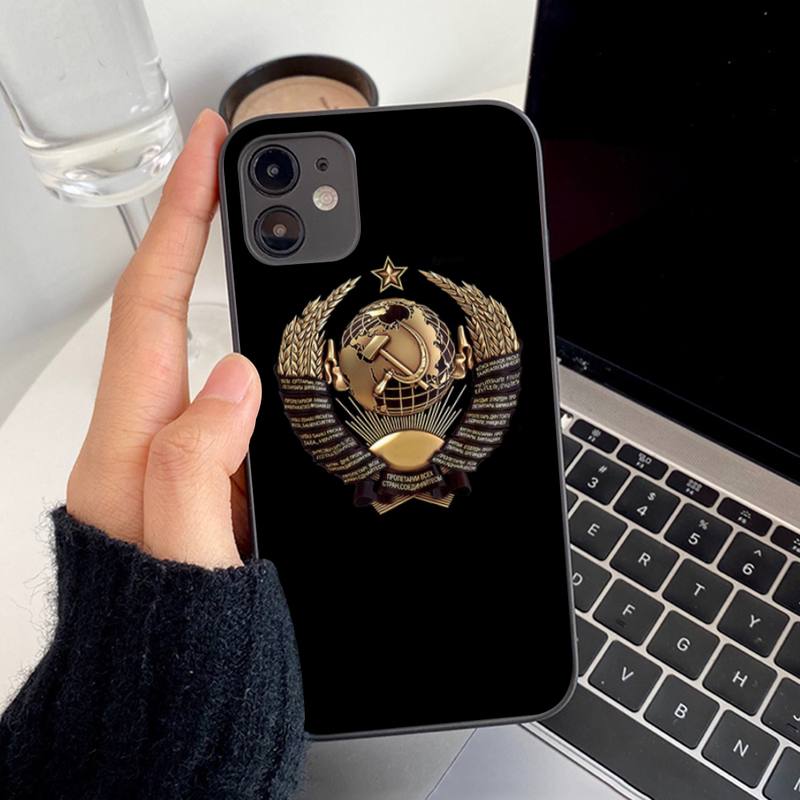Soviet Union USSR Grunge Flag Phone Case for iphone 13 8 7 6S Plus X 5S SE 2020 XR 11 12 mini pro XS MAX