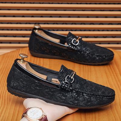 Soft Leather Men Casual Shoes Luxury Brand Formal Mens Dress Shoes Designer Black Man Loafers Breathable Slip On Driving Shoes