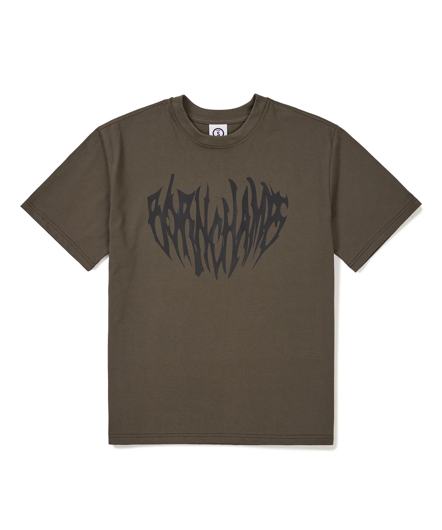 Bonchams Heart Tribal Logo Short Sleeve T-Shirt B24St13Kh Khaki/S