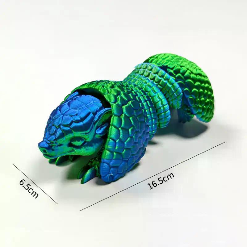 1Pcs Fidget Action Figures 3D Printed Pangolin Statue For Home Office Desk Decor Flexible Animal Decoration Children's Gift
