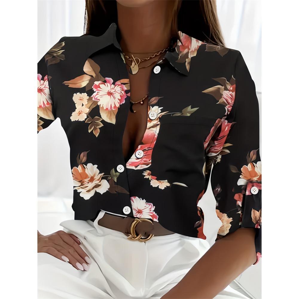 Hot Ladies Shirt 3D Print Long Sleeve Loose Shirts Hawaiian Shirts Fashion and Casual Character Size Comfortable Fabric