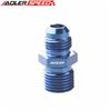 ADLERSPEED  6AN -6AN Male Flare To M12 x 1.25 Metric Straight Aluminum Fitting Adapter Blue/Black