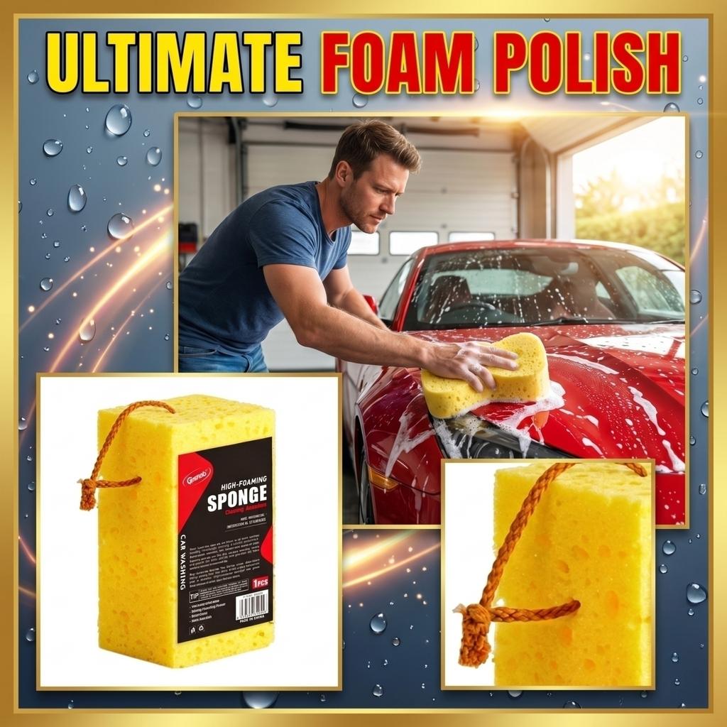High-Foaming Car Wash Sponge Thickened Large Size 21x11x8cm Durable Soft Cleaning Sponge for Vehicle Surface Care and Maintenance