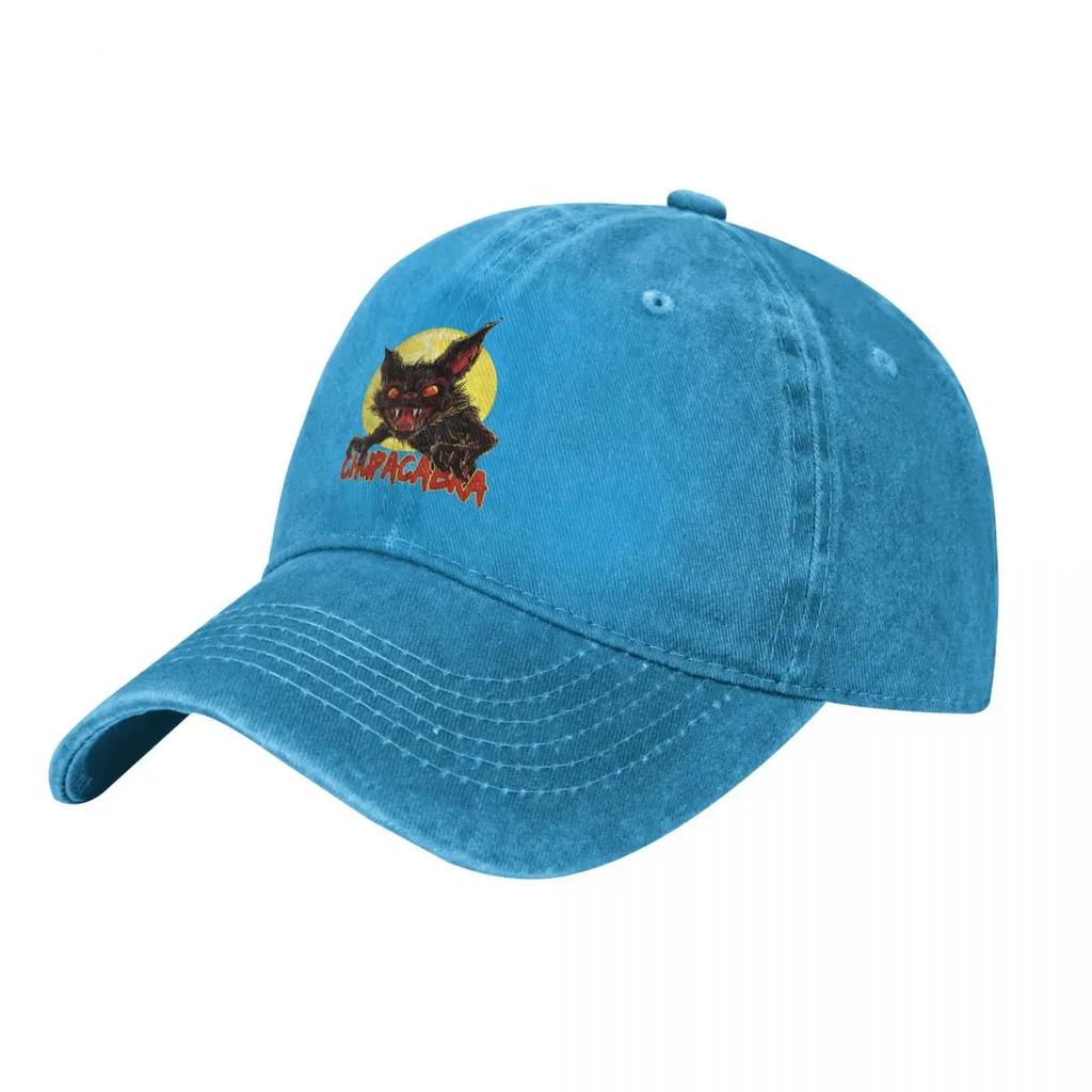 Chupacabra Cryptid Yellow Moon demin Trucker Hat Outdoor Adventures Summer Hat Cap Man Summer