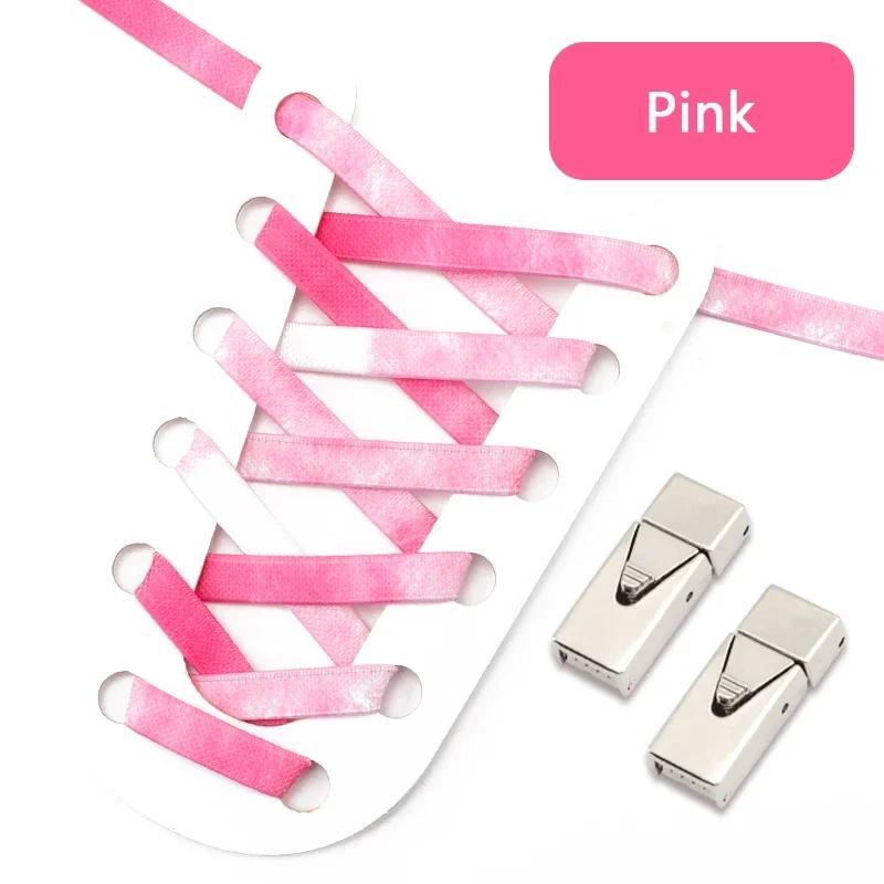 1 Pair Elastic Shoe Laces Rainbow No Tie Shoelaces For Sneaker Men And Women Fashion Leisure Lazy Shoes Lace Rubber Band