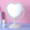 Retro European Heart-Shaped Double-Sided Desktop Makeup Mirror