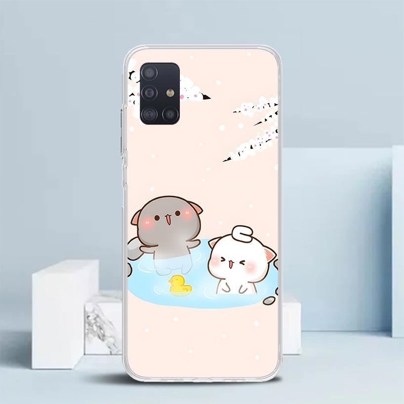 

Милый Персиковый Кот Гома Мягкий Чехол для Samsung Galaxy A12 A22 A32 A52 A72 A02S Чехол для Телефона Note 20 Ultra 10 S10 Plus A51 A71 A50S A20 Samsung Note 10 Plus