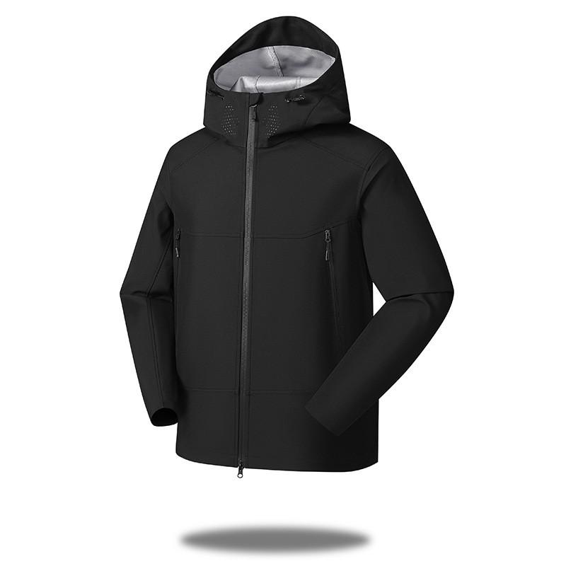 Unisex Hooded Softshell Jacket Windproof Waterproof Outdoor Lightweight Fall Winter Coat