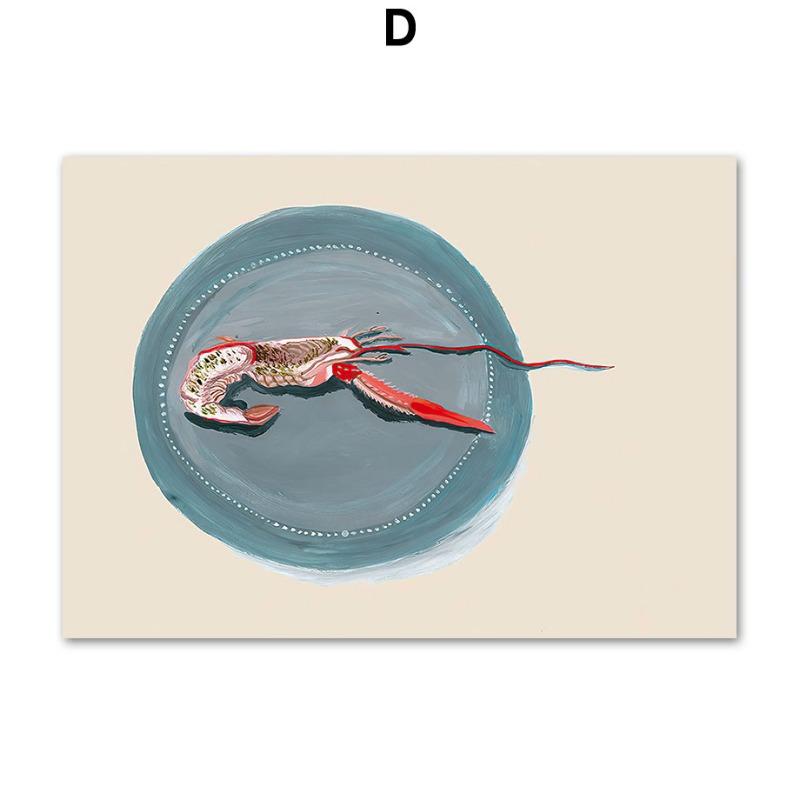 

Blue Striped Girl Book Vase Wall Art Canvas Painting Abstract Posters And Prints Hotel Bar Wall Pictures For Living Room Decor 21cm×30cm NoFrame