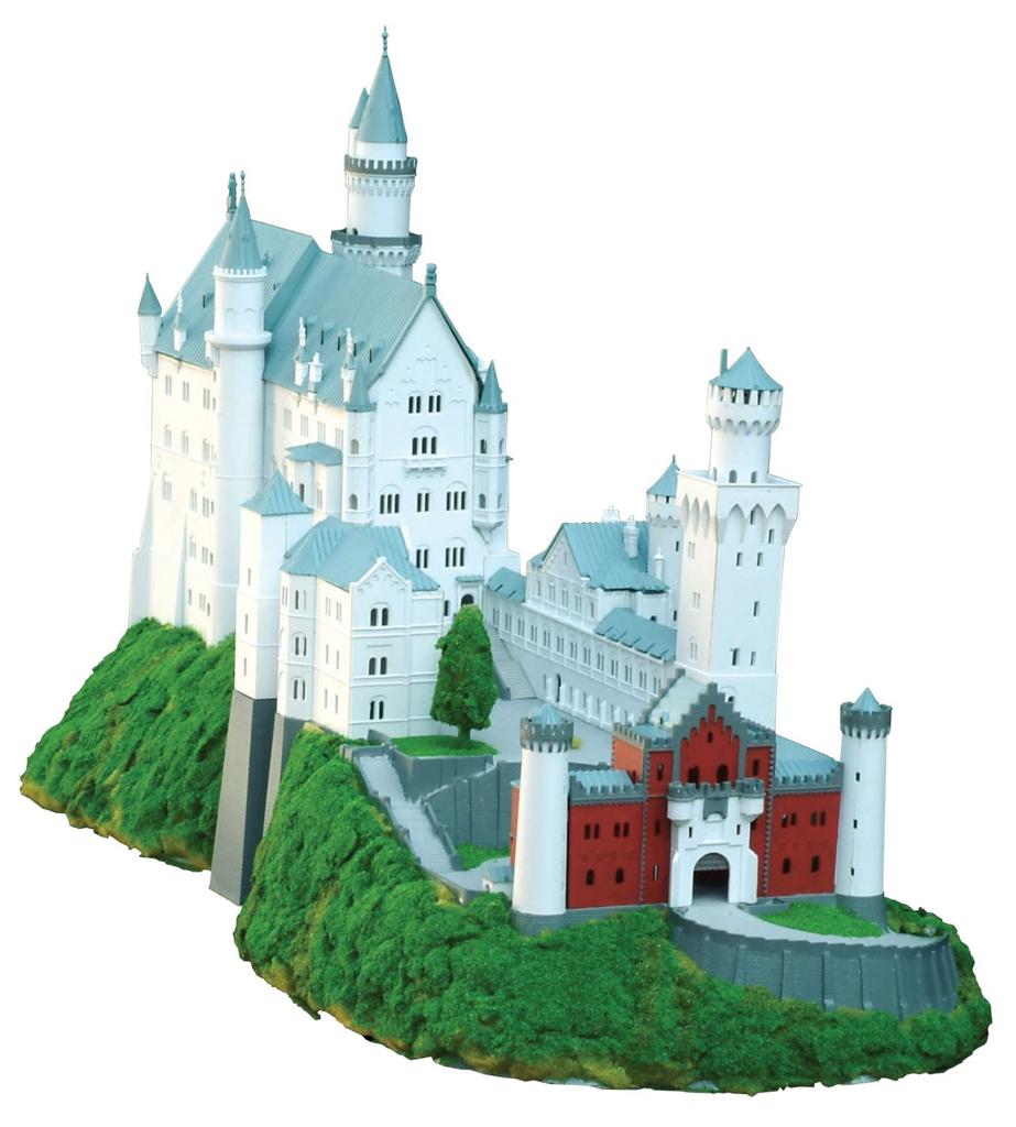 Doyusha 1/220 Western Castle Neuschwanstein Castle Color Plastic Model NSC Molded Color