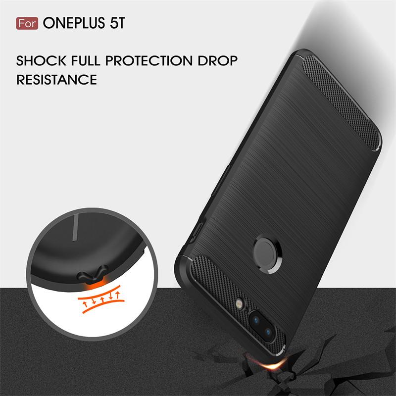 Etui na Oneplus 5T A5010 Odporne na wstrząsy Silikonowy Bumper Armor Miękki Silikonowy TPU Tylny Pokrowiec na Telefon dla Oneplus 5T Oneplus5T A5010