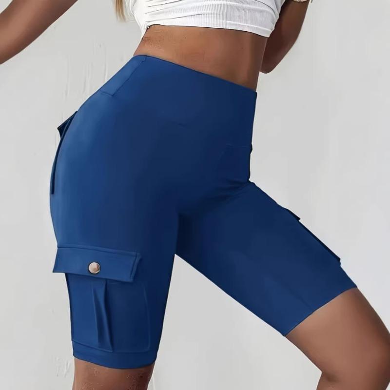 Pantaloni Corti Sportivi da Tasca per Primavera e Autunno, Pantaloni Casual da Yoga, Pantaloni a Cinque Punti da Donna, Leggings
