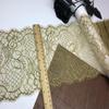 1.5m x 17.5cm Metallic Yellow Green Chantilly Lace, Non-stretch French Eyelash Lace Trim for Sewing, Lingerie, Dress, Garment, Crafting