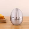 1PC Kitchen Cook Stainless Steel 60 Minutes Egg Shaped Timer Mechanical Clock Home Supplies Reminder