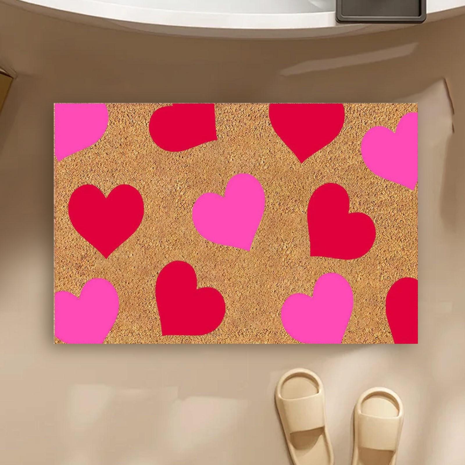

Имитация ковра ко Дню святого Валентина Коврики для входной двери на крыльцо Коврики для ног в ванной One Size