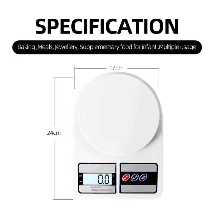 Kitchen Scale Digital 1Kg 10Kg , Electronic Kitchen Postal Scales Postage