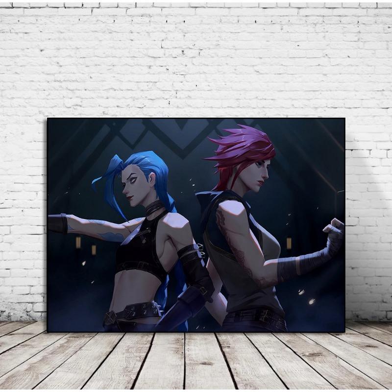 Arcane League of Legends Series Poster Print Canvas Art Pictures Home for Living Room and Gameroom Wall Decor Frameless Painting