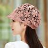 Zomer Dun Hol Haakbloem Hoed Elegante Dames Casual Pet Mode All-match Eenvoudig Buiten Straat Zoete Baseballpetten