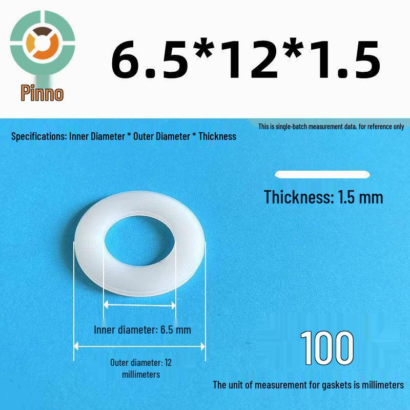 Thickened Nylon Plastic Flat Washer: Hard Plastic Gasket M2-M16